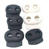 Double trou en plastique bouchon cordon serrures haricot cordon bascule Clip vêtements lacet Sportswear bouton boucle