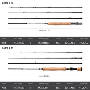 <span class=keywords><strong>Canne</strong></span> à pêche à la <span class=keywords><strong>mouche</strong></span> en fibre de carbone à 4 sections avec poignée en bois, action lente, <span class=keywords><strong>7</strong></span> <span class=keywords><strong>pieds</strong></span> (2,1 mètres), pour la pêche en lac et en ruisseau 5/67/8 - Product Image 4