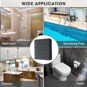 Premium 24 Pack interblocco di piastrelle per pavimento modulari 12 "X 12" tappetino antiscivolo in gomma per drenaggio 1 pz martello di plastica - Product Image 5