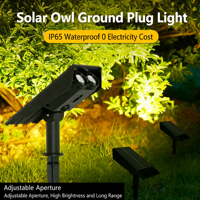 Nouvelle lampe LED solaire extérieure en plastique, indice IP65, lumière du jour 6000K, angle de faisceau 120°, éclairage d'arbres et décoration de jardin
