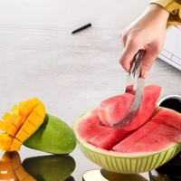 Handige handmatige watermeloen- en fruitsnijder van roestvrij staal - onmisbaar keukengereedschap