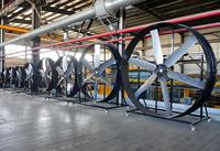 Ventilateur de panneau certifié CE à haut débit d'air avec moteur BLDC à entraînement direct pour projets d'exportation