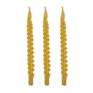 Luxuriöse Handgefertigte Duftende Mehrfarbige Geflochtene Jüdische Havdalah-Kerzen aus Natürlichem Bienenwachs für Feiertagsreligiöse Zeremonien - Product Image 1