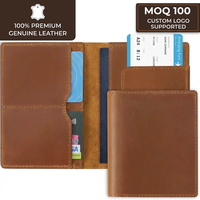 Crazy Horse Vintage RFID bloquant portefeuille de voyage couverture de passeport en cuir véritable pour les cadeaux