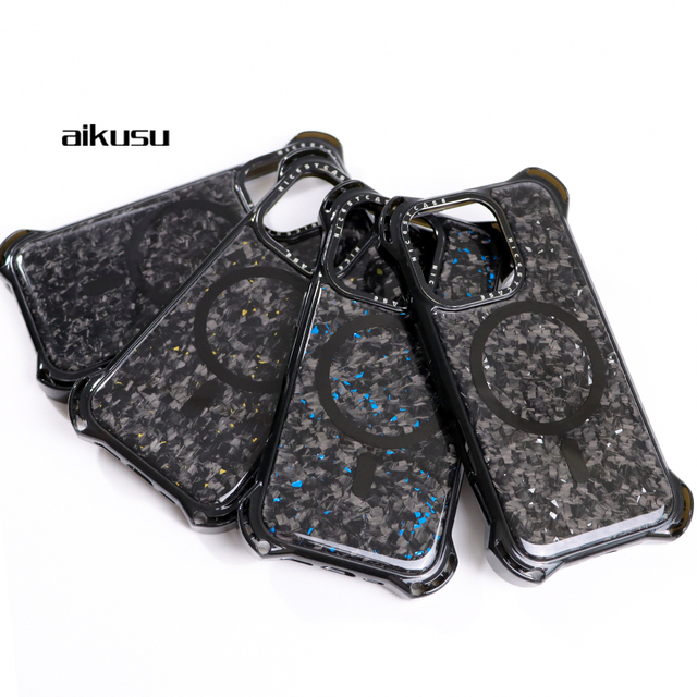 For iPhone 16pro Max Forge Carbon Fibre Phone Cases for iphone 14pro Max 16 Wireless Charging Cover for iphone 15pro Max 14