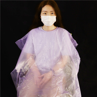 Capes de protection de cheveux, en plastique, biodégradables, durables, pour coupe de cheveux, coloration, coiffure