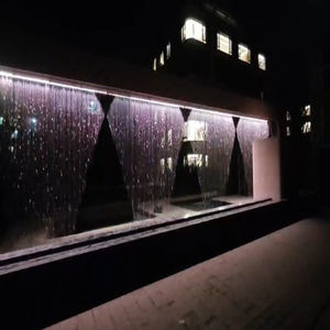 Güzel şelale etkisi programlanabilir grafik su duvar tasarımı ile dijital kapalı/açık su perdesi çeşme - Product Image 4