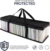 Beliebte, hochwertige, durchsichtige PVC-Aufbewahrungstasche für VHS/CD/DVD.