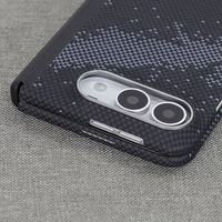 Coque de téléphone pliable en fibre d'aramide à enveloppement intégral, moulée à chaud, fine, antichoc, texturée, pour entreprises, vente en gros