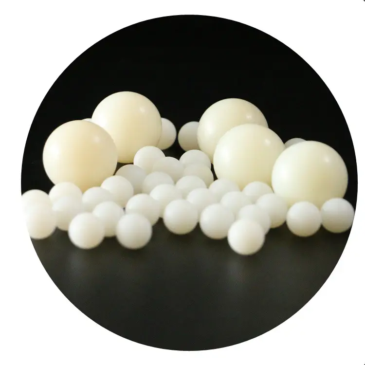 G0 Bola Plastik Padat PP PTFE POM PA66, 0.8Mm 1Mm 2Mm 3Mm 4Mm 5Mm 6Mm 57.15Mm 2.25 Inci PP PTFE POM PA66