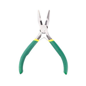 คีมปากแหลมซินรุ่ย ขนาด 4.5 นิ้ว ทำจากเหล็กกล้าคาร์บอน มีฟันเลื่อย สำหรับงาน DIY ทำเครื่องประดับ ด้ามจับสีเขียวเหลือง - Product Image 4