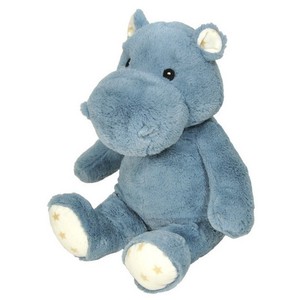 Dreamy <strong>Blue</strong> Hippo Plush Toy <strong>Star</strong> Printed Paw Stuffed Animal Soft Plushie for Kids Birthday Holiday Gift Wholesale - Product Image 5