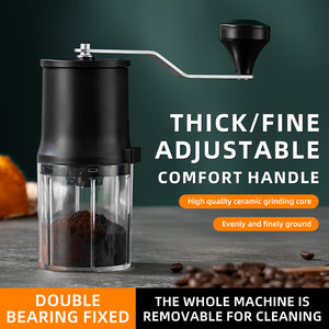 Hand Cranked <b>Coffee</b> <b>Grinder</b> Ceramic Burr Adjustable Coarse Fine Grinding Manual Portable For Home Office Use - Product Image 5