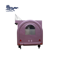 Camion de restauration mobile en aluminium entièrement équipé JX-FR220WH pour la vente de glaces, de bonbons et de crêpes - Remorque de concession pour petites entreprises