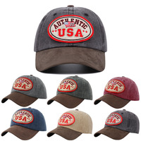 Autentico Cappello da Baseball USA Regolabile, Unisex, in Tela Vintage, Protezione Solare per Tutte le Stagioni, Cappello da Esterno con Ricamo Personalizzato in Cotone