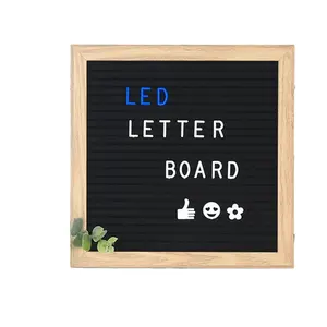 DIY 10x10 Felt Changeable Letter Message Board With LED light With 340pcs Letters