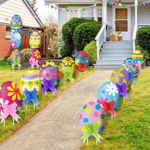 Piquets décoratifs portables pour jardin, en forme d'œuf de Pâques avec nœud, pour décoration au sol, près de chez moi - Product Image 6