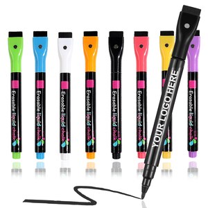 Miglior pennarello per gesso liquido magnetico calendario in acrilico pianificazione cancellazione a umido 1mm pennarello per lavagna Fine con gomma - Product Image 1