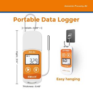 RC-5+ TE LCD Digital USB <b>Temperature</b> <b>Data</b> <b>Logger</b> Reusable Recorder Refrigerator Thermometer 32000 Points High - Product Image 3