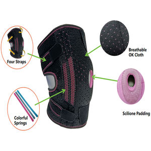 Çift taraflı stabilizatörler Patella jel pedleri ve ayarlanabilir cırt cırt <span class=keywords><strong>4</strong></span> kayış dizlik desteği ile açık Patella koruması - Product Image 2