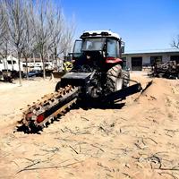 Zanjadora de Cadena Montada en Tractor con Enganche de 3 Puntos, Accionada por Toma de Fuerza (PTO) para Cables, Tuberías de Agua y Gas, y Zanjado en Suelos Arenosos y Campos Agrícolas
