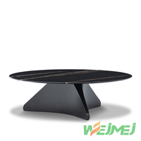 Table basse ronde en pierre frittée WEIMEI pour la maison, le bureau, la villa ou l'appartement, idéale comme table d'appoint pour le salon