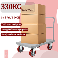 Double Roulement Industriel Heavy Duty Castor 330kgs Chargement 4/ 5/ 6/ 8 Inch Pu Material Caster Wheels Swivel Caster for Trolley