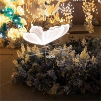 Lustre Moderne de Luxe Simple Papillon Mariage Lampe Acrylique Or Lustre Chambre