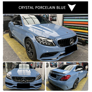 <span class=keywords><strong>Film</strong></span> de protection de voiture en vinyle bleu porcelaine, auto-adhésif, anti-rayures, sans bulles, à libération d'air - Offre Spéciale - Product Image 2
