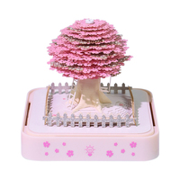 Bloc-notes 3D panoramique Arbre de Sakura, Cadeaux originaux, Décoration artistique en papier 2026, Post-it 3D, Calendrier avec base lumineuse