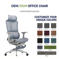 Chaise ergonomique en maille à fonctions complètes avec inclinaison à 160° °   Fauteuil inclinable, repose-pieds, chaise de bureau ergonomique avec vérin à gaz de classe 4