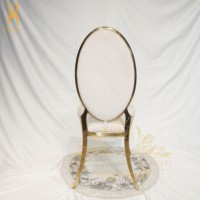 Chaise de mariage royale dorée de style moderne avec structure en acier inoxydable