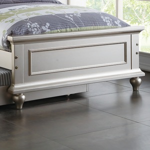 Modern Adjustable Convertible <b>Platform</b> <b>Bed</b> Twin Ivory White Faux Leather Upholstery Rosewood <b>Frame</b> Storage Bedroom Furniture - Product Image 2