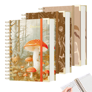 Cuaderno Personalizado de Tapa Dura con Espiral, Esquinas Metálicas, Páginas con Bordes Dorados, Cierre Elástico, Impresión de Diario Personalizado con Espiral Metálica - Product Image 1