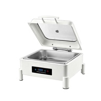 Réchaud électrique commercial pour hôtel, équipement de buffet traiteur, chafing dish en acier inoxydable, équipement de cuisine moderne 6L