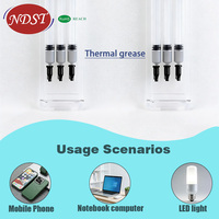 Pâte thermique en silicone gris adhésive NDST 2.0W/m.K Haute conductivité thermique Électronique LED CPU Microprocesseurs haute fréquence