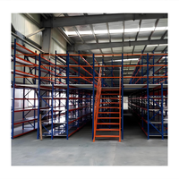 Mezzanine en acier robuste détachable pour entrepôt, aménagement personnalisable, capacité de charge de 500 kg, revêtement électrostatique en poudre