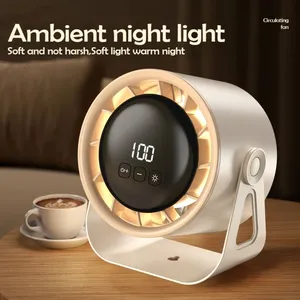 พัดลมตั้งโต๊ะแบบพกพา ชาร์จไฟได้ผ่าน USB เงียบ ติดผนังได้ สำหรับบ้านอัจฉริยะ ขายส่ง - Product Image 3