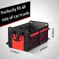 Organisateur de coffre de voiture grande capacité, boîte de rangement multi-compartiments en Oxford 600D