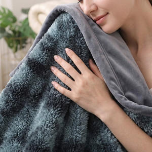 Manta de Sherpa de Doble Capa Personalizada, Gruesa y Ecológica, Reversible con Estampado Tie-Dye, Suave, de Poliéster, para Cama o Sofá - Product Image 3