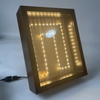 Cadres d'art LED d'usine, verre véritable, photos numériques, éclairage LED, cadre lumineux coloré, cadre boîte à ombre LED