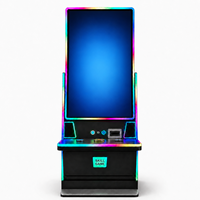 Borne de jeu commerciale à écran incurvé de 43 pouces avec éclairage LED RGB vertical pour jeux d'arcade Nudge et divertissement