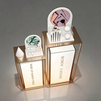 Présentoir Organisateur de Parfums en Acrylique Transparent, Support Carré de Comptoir pour Fragrances, Étagère de Rangement pour Soins de la Peau et Ongles