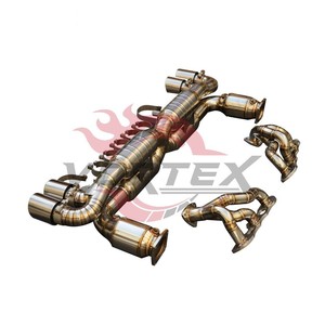 Sistema de escape Vortex Titanium Valvetronic compatible con Porsche 911 991.1 991.2 Turbo S 3.8T, silenciador de alto rendimiento para carreras con kit de tubos de escape. - Product Image 5