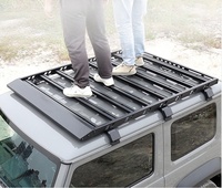 JOP4X4 Porte-bagages de toit de voiture en aluminium 19-24 2 portes pour Suzuki 4th Gen Jimny Sierra JB64 JB74 Matériau en acier