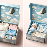 Boîte berceau pour bébé emballage cadeau stockage en carton réutilisable boîte cadeau pour bébé emballage motifs luxueux