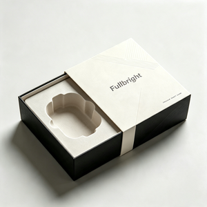 OEM Custom Logo <b>Pulp</b> Tray Electronic Box - Drawer Design Rigid Cardboard Eco-Friendly Packaging for Wireless Earphones - Product Image 1