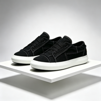 Chaussures basses décontractées en toile légère pour hommes, à enfiler avec sangle élastique, semelle plate en caoutchouc, couleur unie, pour la marche quotidienne et les courts trajets