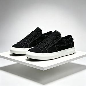 Scarpe Casual Basse in Tela Leggera da <span class=keywords><strong>Uomo</strong></span> con Elastico, Slip-on con Suola Piatta in Gomma, Colore Unito per Camminate Quotidiane e Brevi Viaggi - Product Image 1