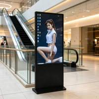 Affichage numérique tactile IR sur pied de 55 pouces, Android 11, lecture en écran partagé pour la promotion publicitaire des chaînes de magasins